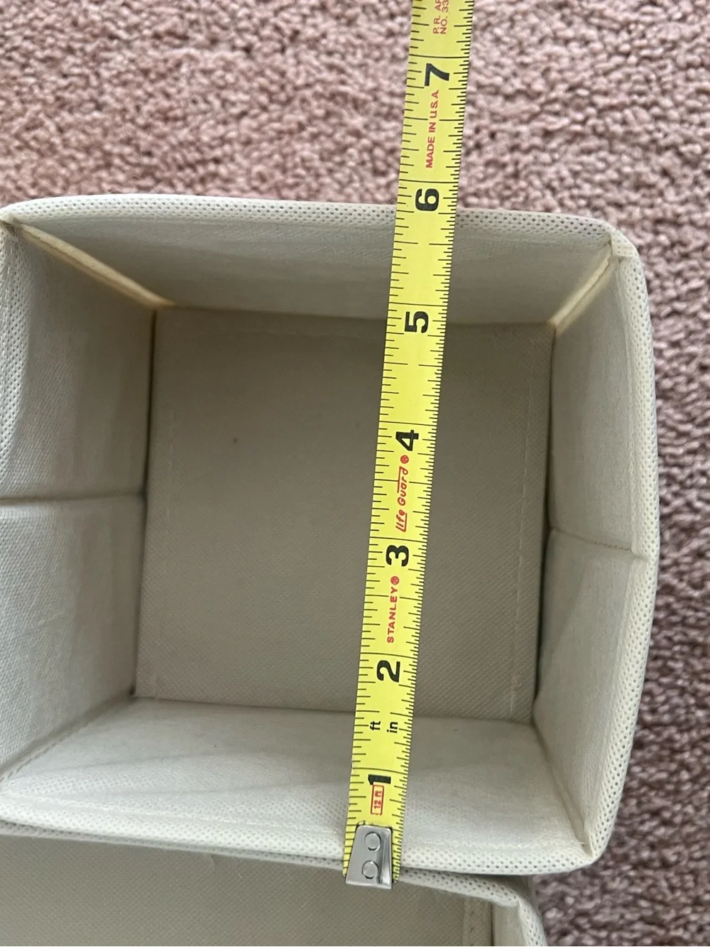 Canvas Storage Bin Set in Cream